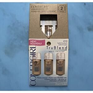 CoverGirl TruBlend Pressed Powder 410 Light/Medium 2-Pack Bundle 3 Blisters Each